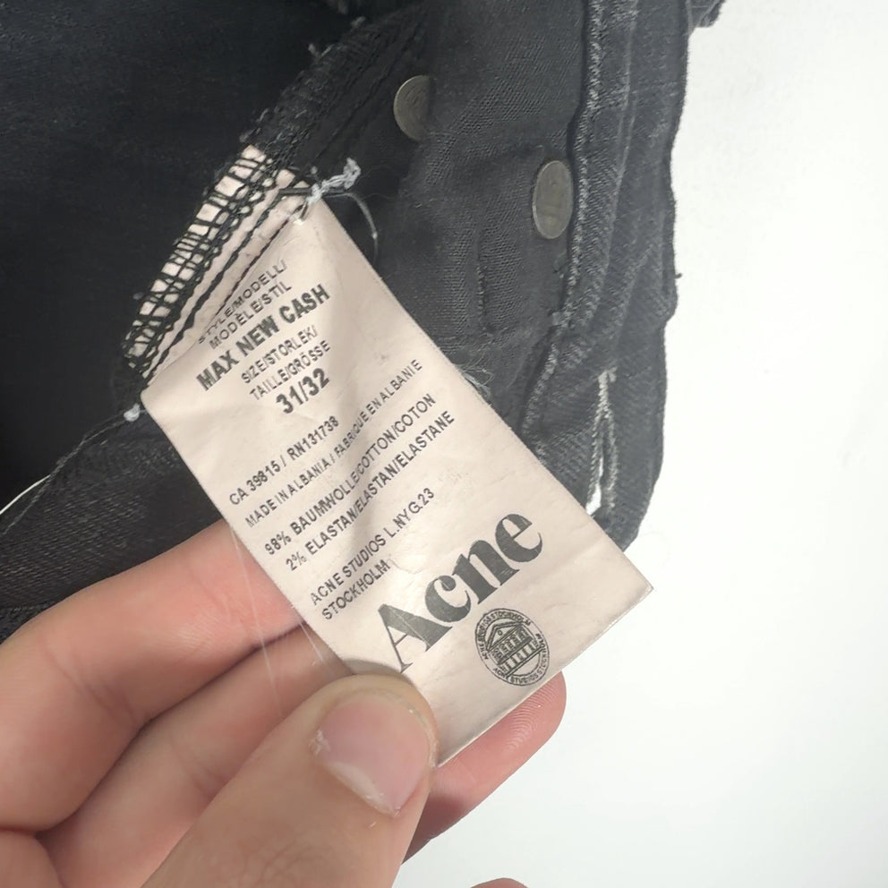 Acne Studios Max New Cash Black Jeans