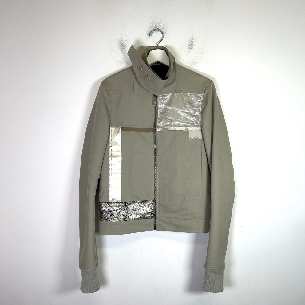 Rick Owens FW16 Mastodon Pearl/Silver Patchwork Jacket