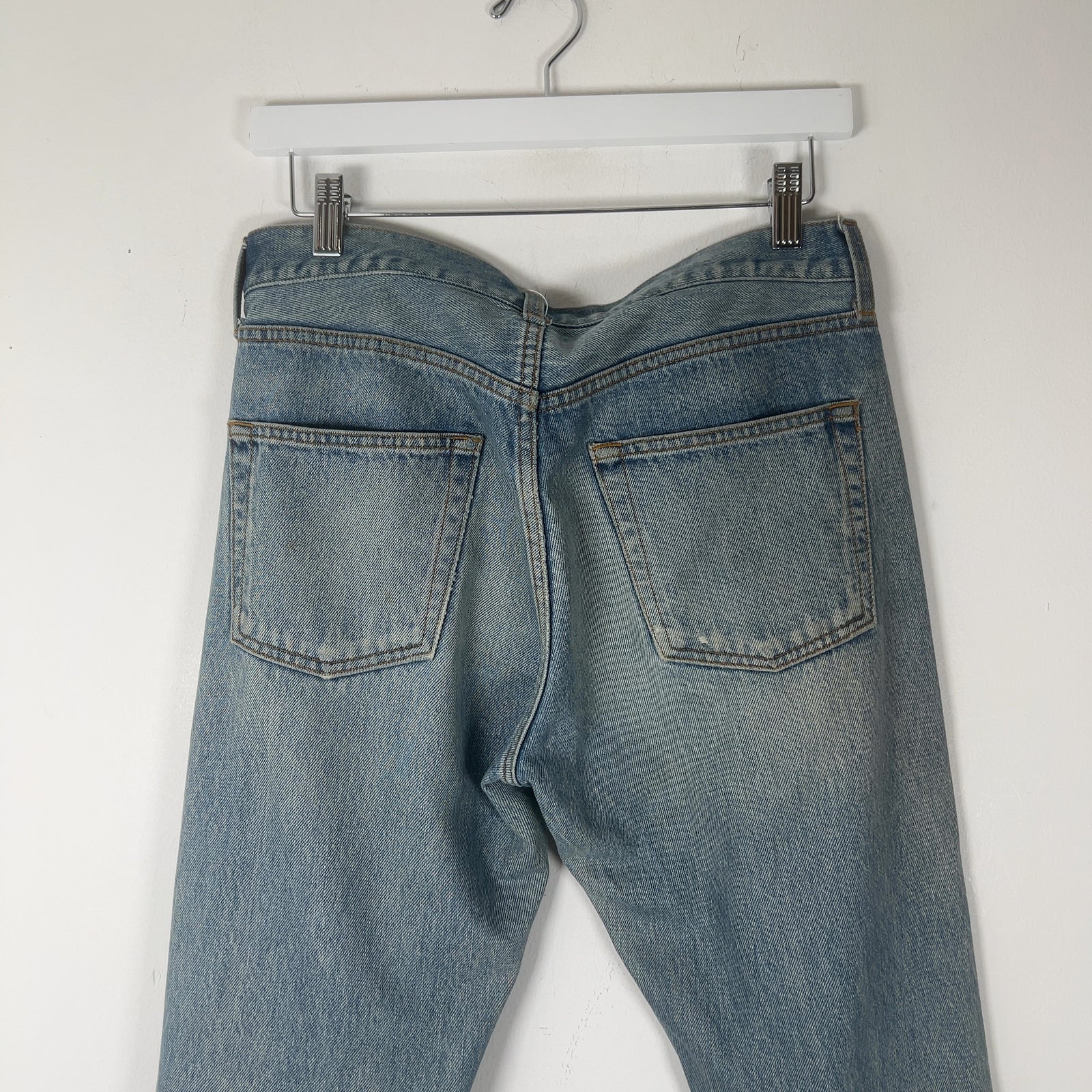Balenciaga Light Wash Straight Leg Jean