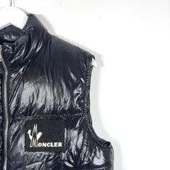 Moncler Shiny Logo Graphic Puffer Vest