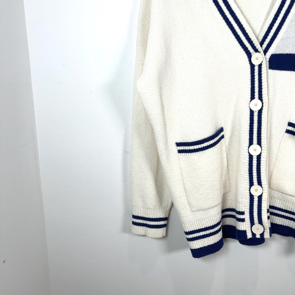 Sandro S84 Logo Button-Up Sweater
