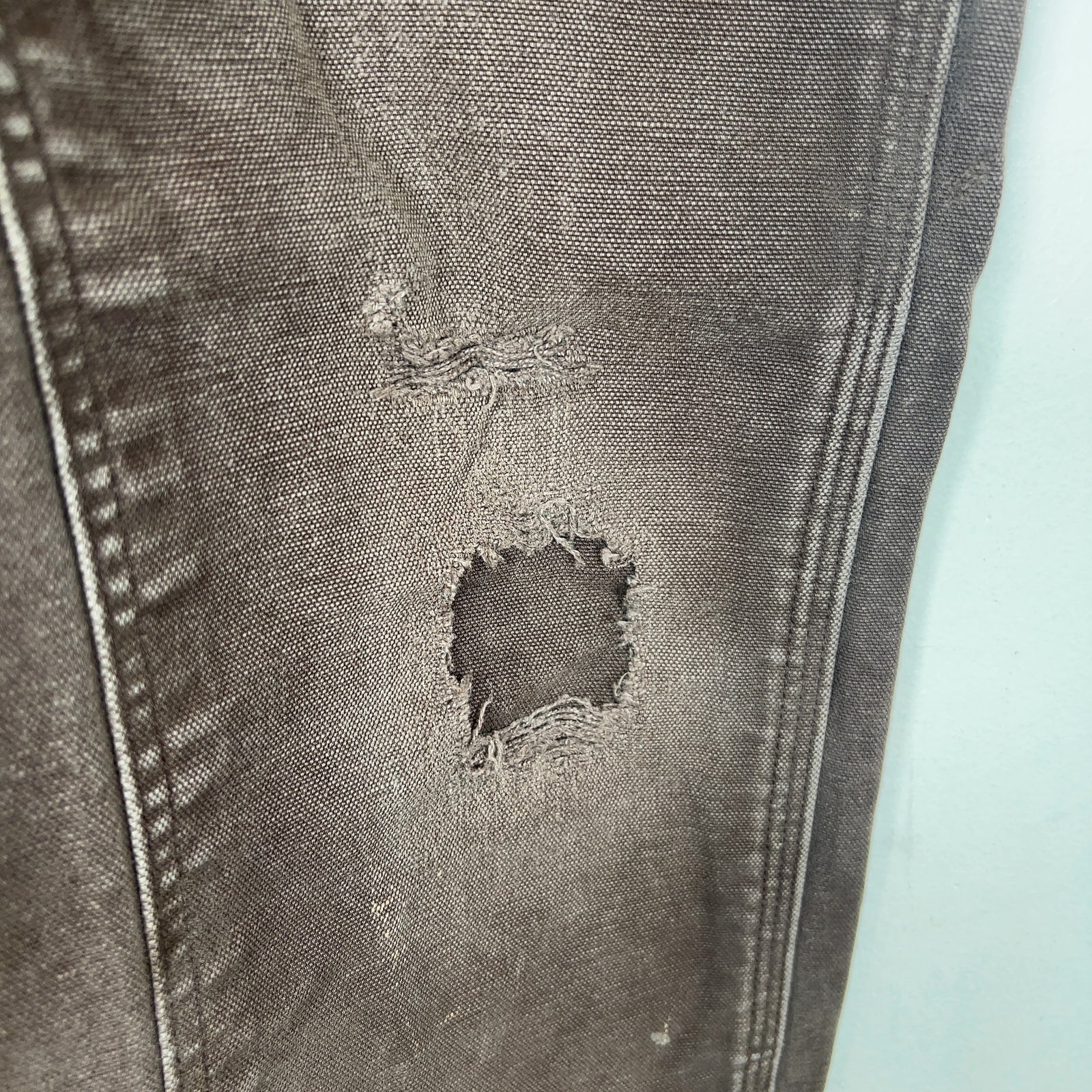 Carhartt Faded Brown Distressed 'Double Knee' Carpenter Pants