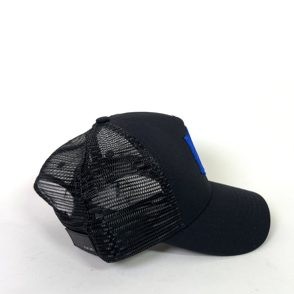Amiri Black MA Logo Trucker Hat