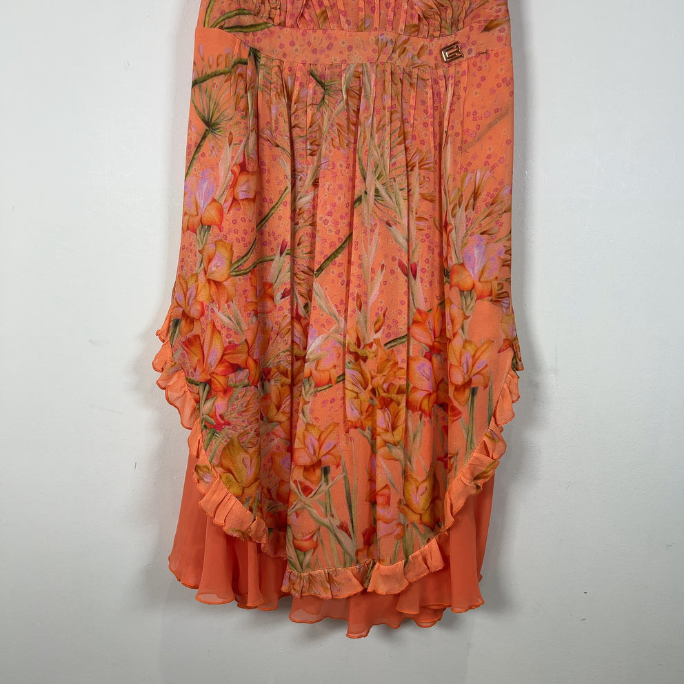 Class Robert Cavalli Flower Petal Ruffle Dress