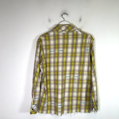 Off-White Plaid Flannel Shirt