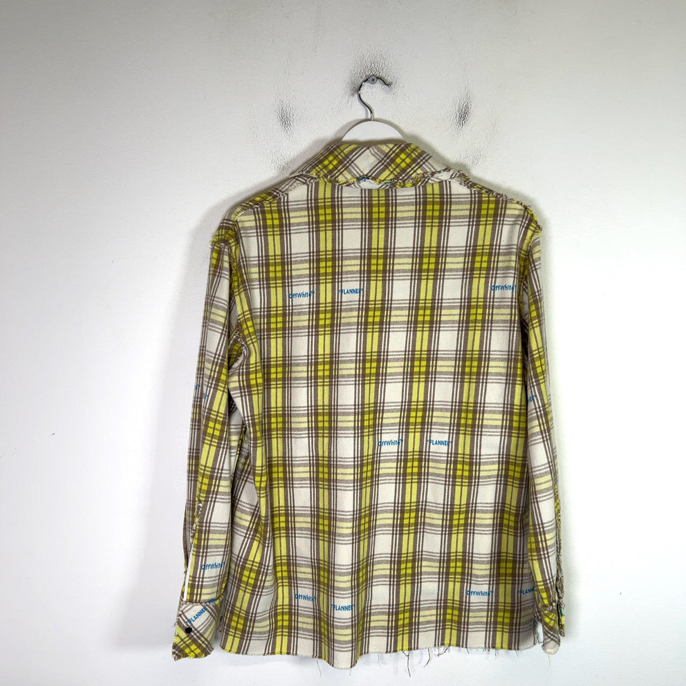 Off-White Plaid Flannel Shirt