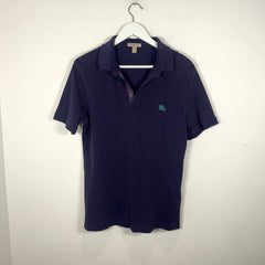 Burberry 1/4 Button Purple Polo