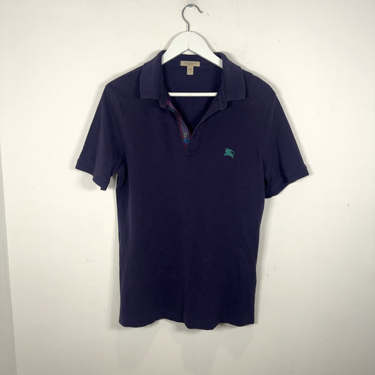 Burberry 1/4 Button Purple Polo