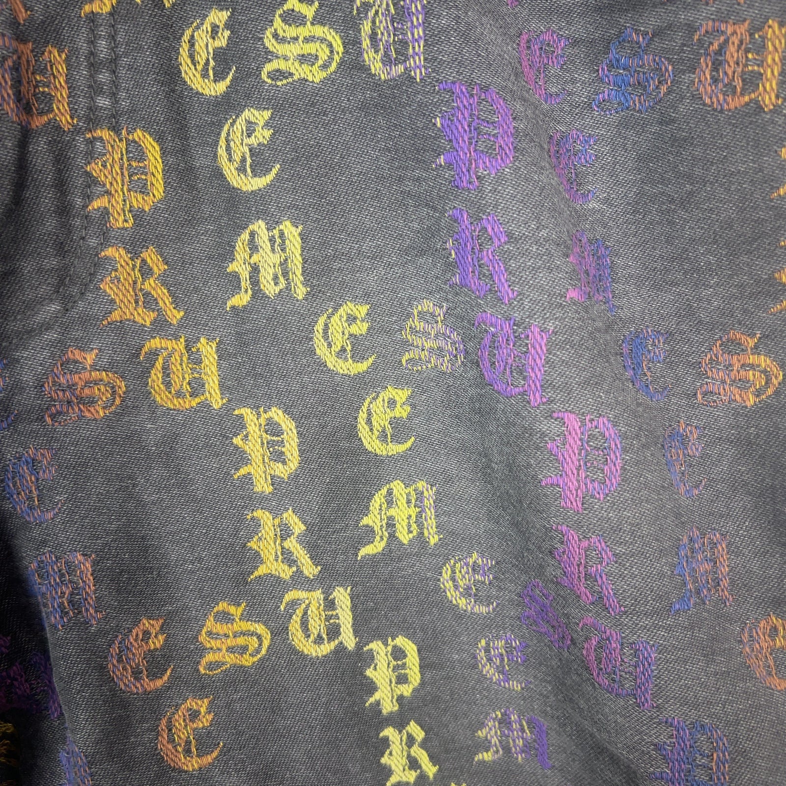 Supreme Gradient Old English Logo Denim Shorts