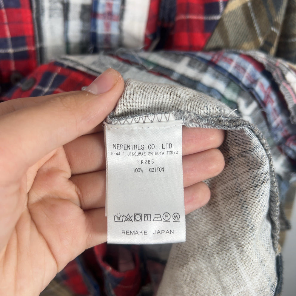 Needles Rebuild Ribbons Cut Flannel Shirt