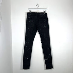 Amiri Paint Splatter Black Jeans