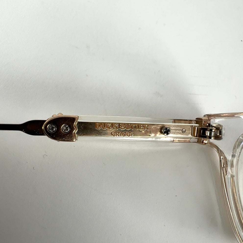Chrome Hearts 'Duck Butter' Gold/Clear Frame Glasses