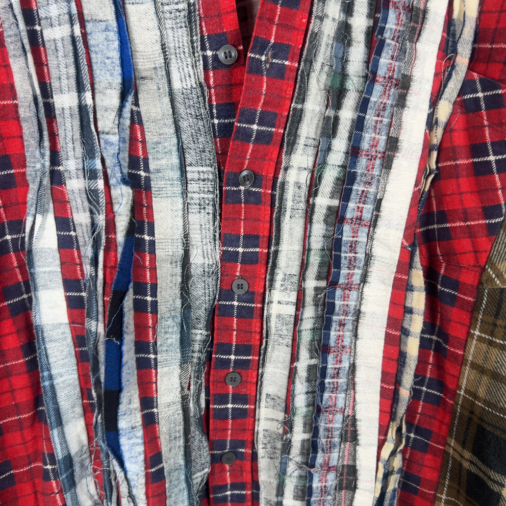 Needles Rebuild Ribbons Cut Flannel Shirt