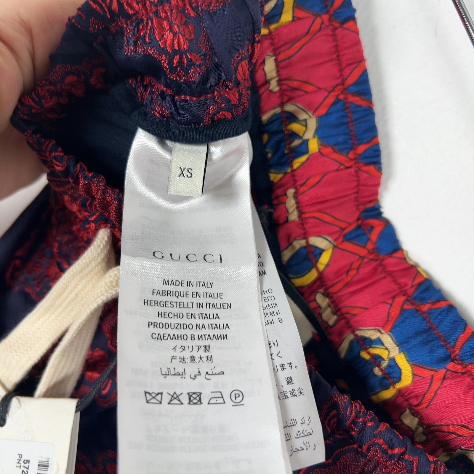 Gucci Jacquard Silk Monogram Jogger Pants