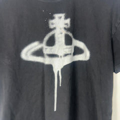 Vivienne Westwood Spray Paint Orb Logo Cropped T-Shirt