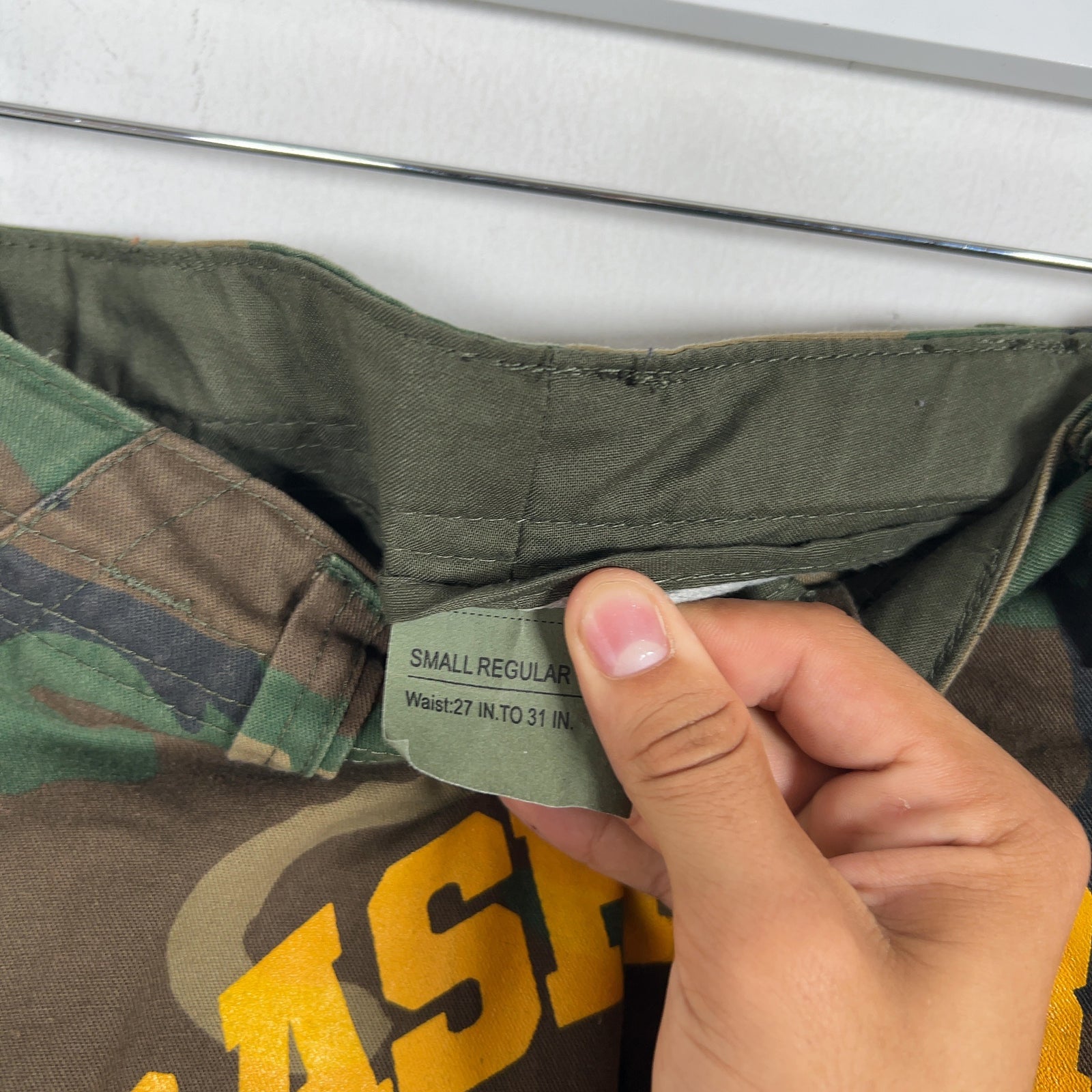 Raspberry Hills Spell Out Logo Camo Shorts