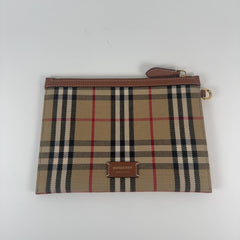 Burberry Check Canvas Clutch