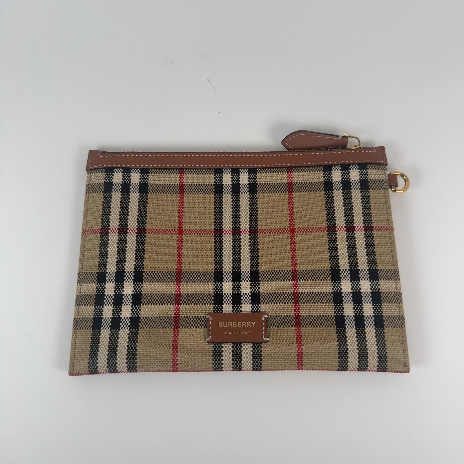 Burberry Check Canvas Clutch
