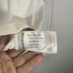 Chrome Hearts White/Pink Logo Long-Sleeve Shirt Size L