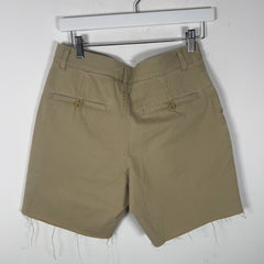 Saint Laurent Khaki Cut-Off Shorts