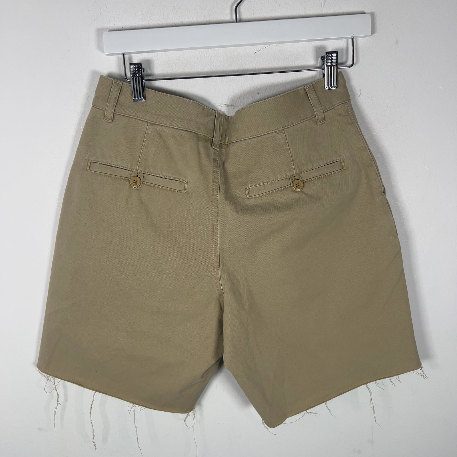 Saint Laurent Khaki Cut-Off Shorts