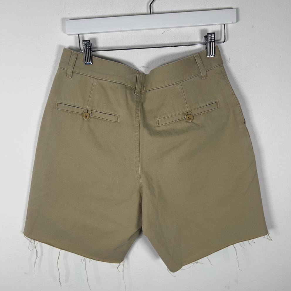 Saint Laurent Khaki Cut-Off Shorts
