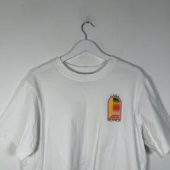 Casablanca Pink Outline Doorway Graphic White T-Shirt