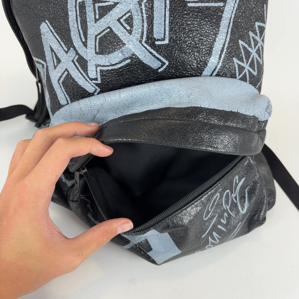 Balenciaga Graffiti Leather Explorer Backpack