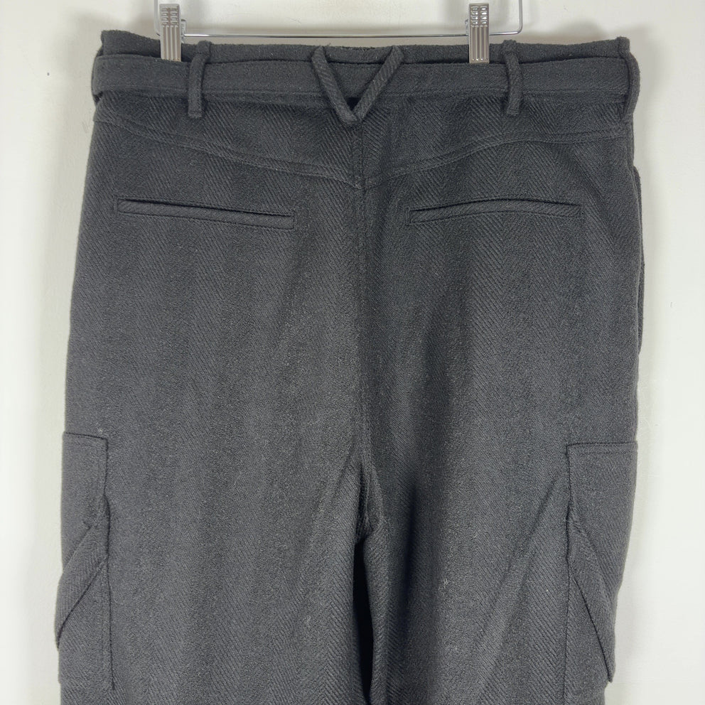 Bottega Veneta Herringbone Wool Cargo Pants