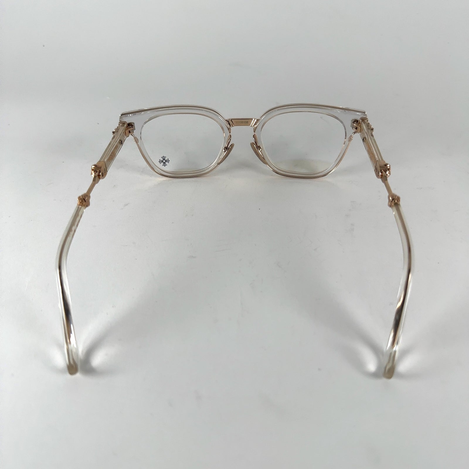 Chrome Hearts 'Duck Butter' Gold/Clear Frame Glasses