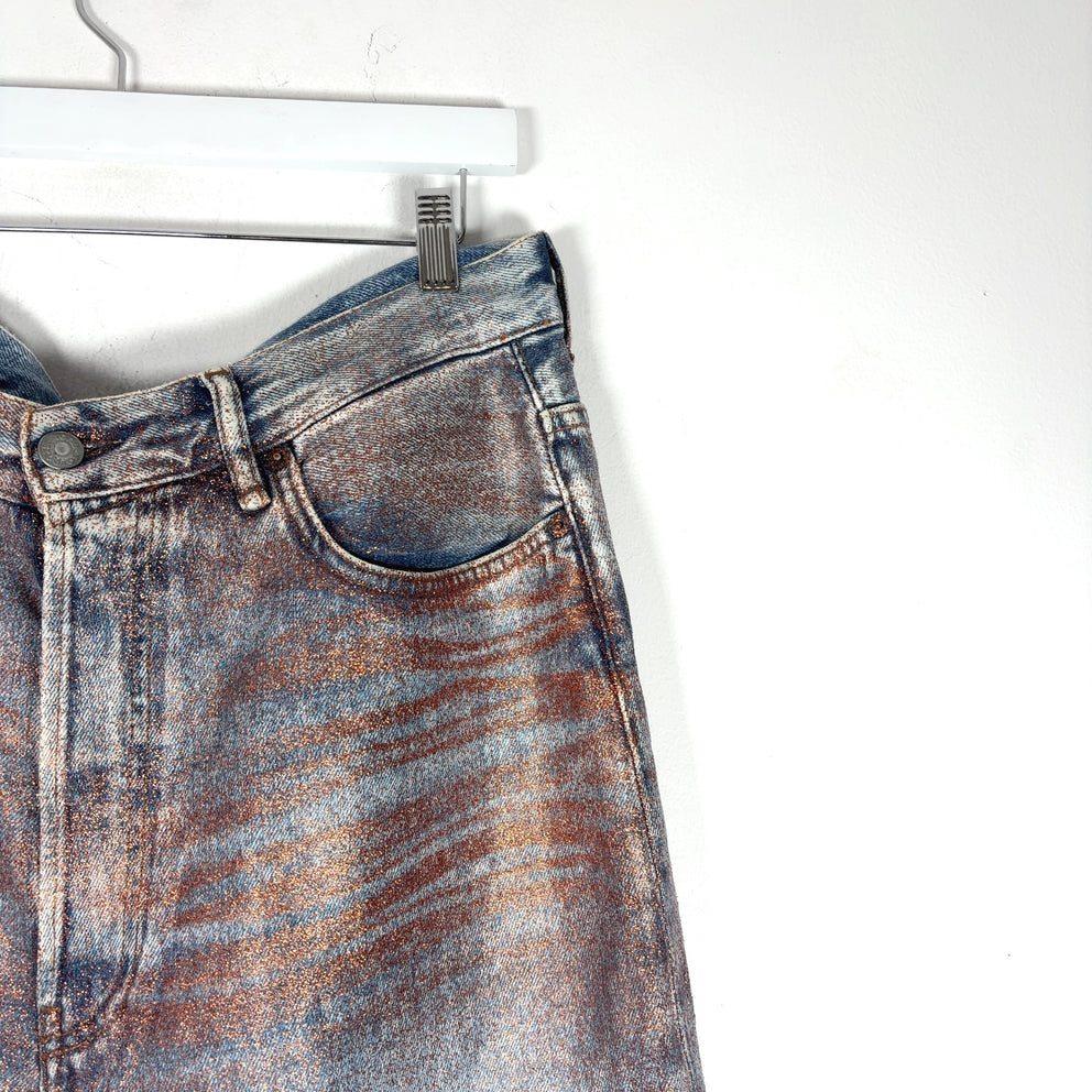 Acne Studios Glitter Denim Shorts