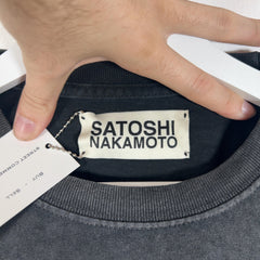 Satoshi Nakamoto Studded Spell Out Logo T-Shirt