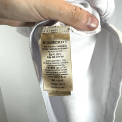 Burberry 1/4 Button White Polo