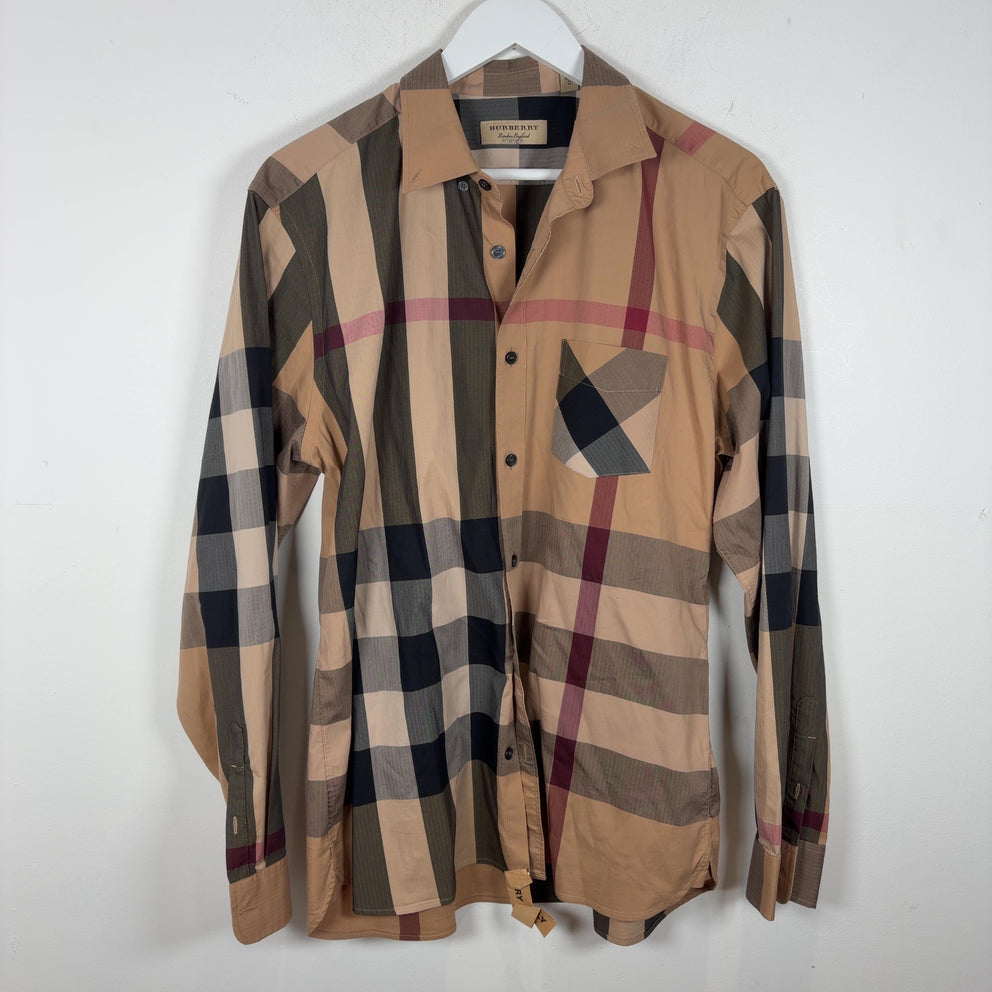 Burberry Plaid Button-Up Shirt