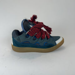 Lanvin Navy Curb Low Top Sneakers