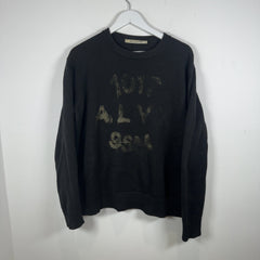1017 ALYX 9SM Logo Graphic Print Black Knit Sweater