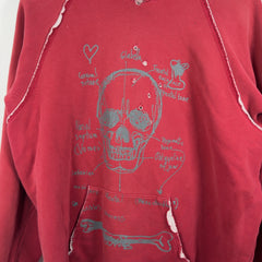 PPFM Distressed Skull Anatomy Graphic Hoodie