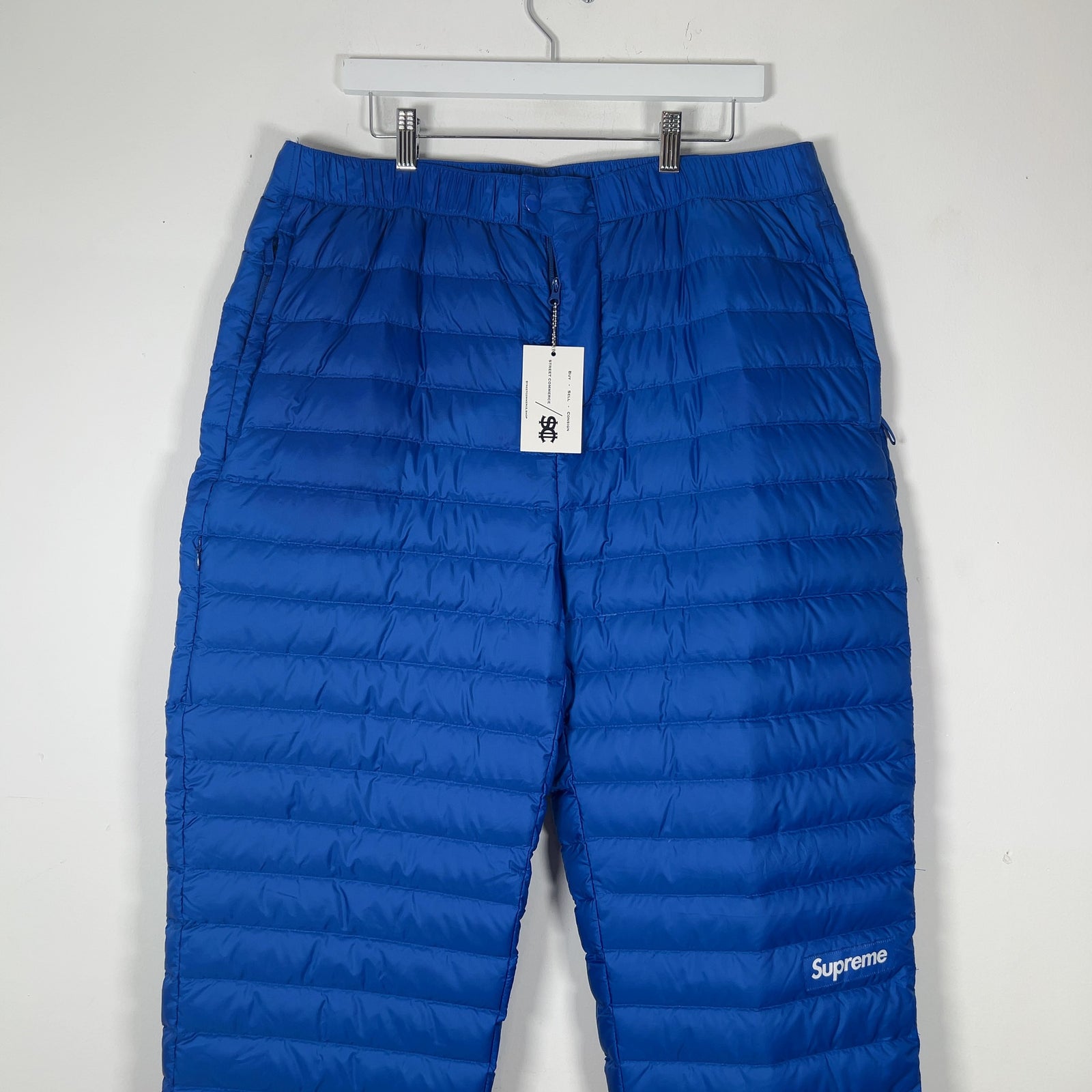 Supreme Blue Micro Puffer Sweatpants