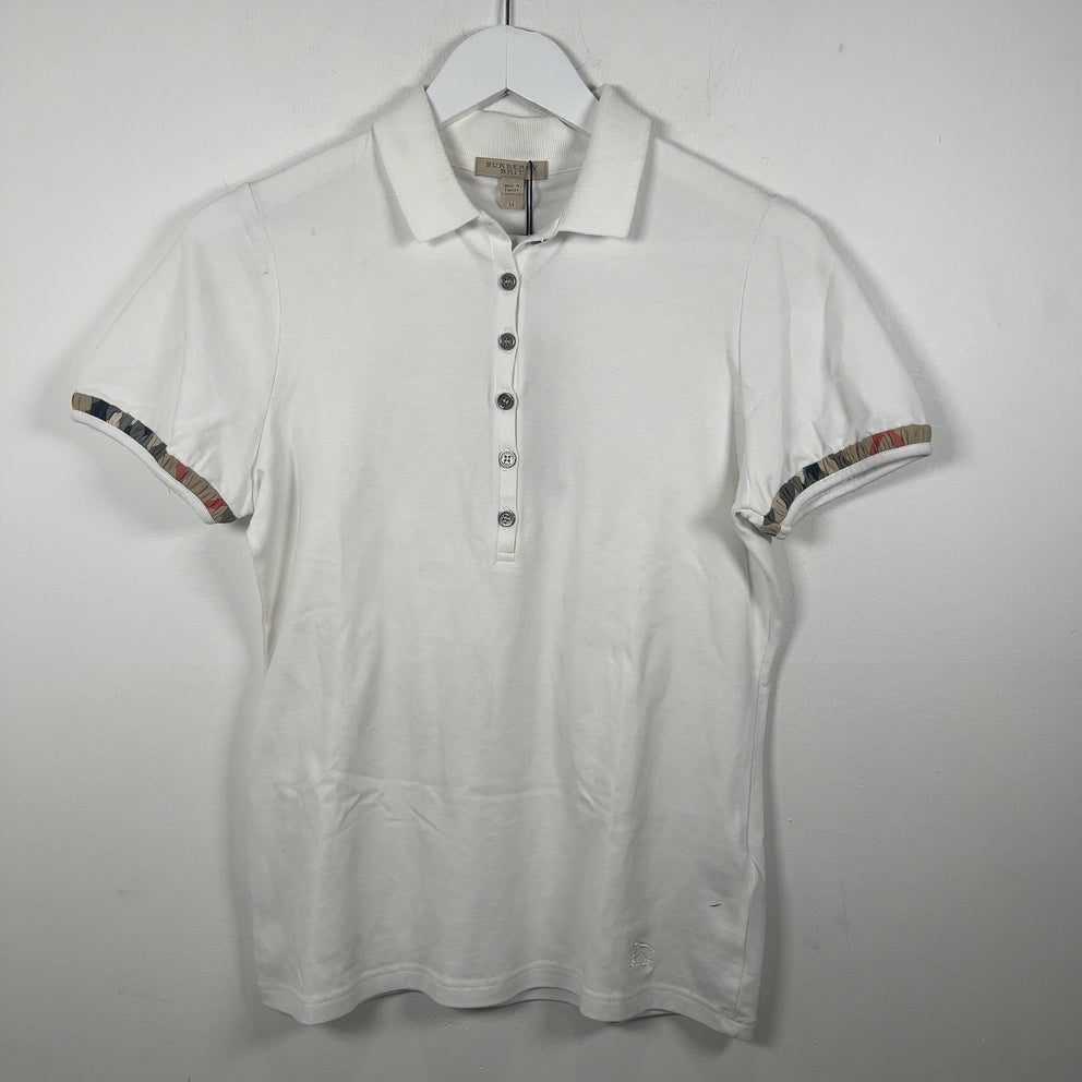 Burberry Brit White Scrunched Polo Shirt
