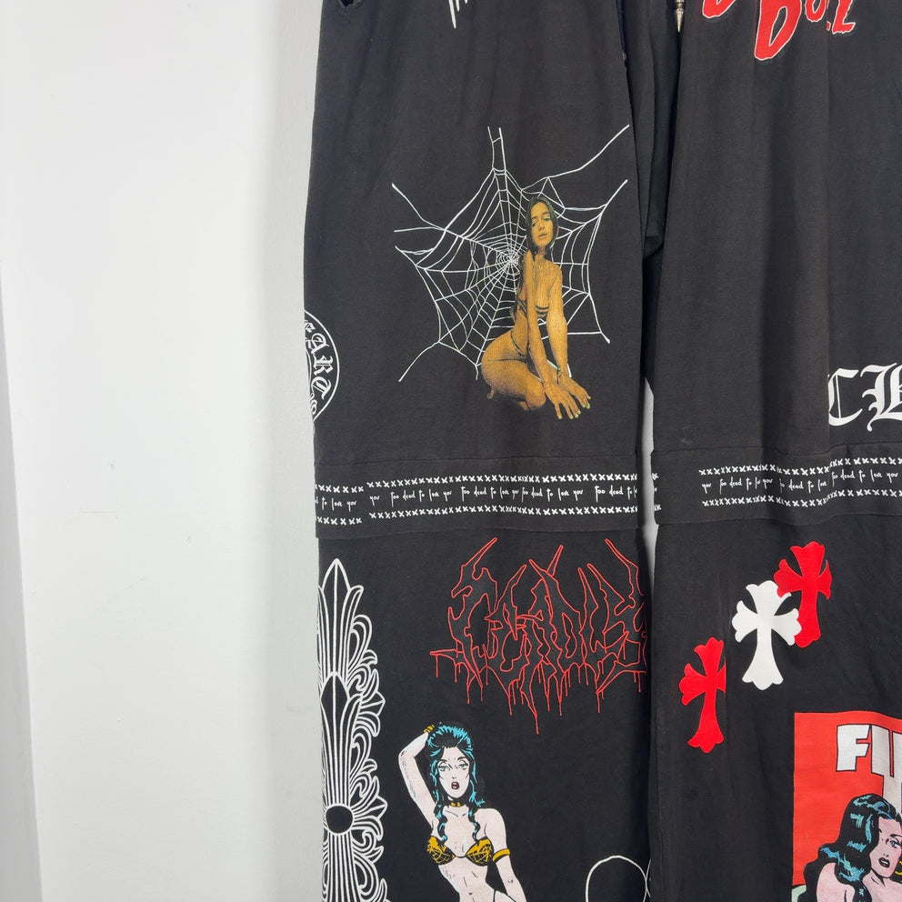 Chrome Hearts x Deadly Doll Patchwork Sweatpants