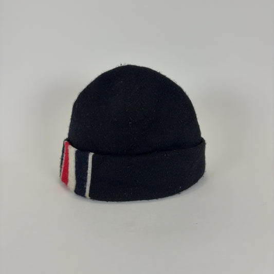 Thom Browne Merino Wool Black Beanie
