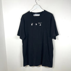 Off-White Blue Drip Arrow Graphic T-Shirts