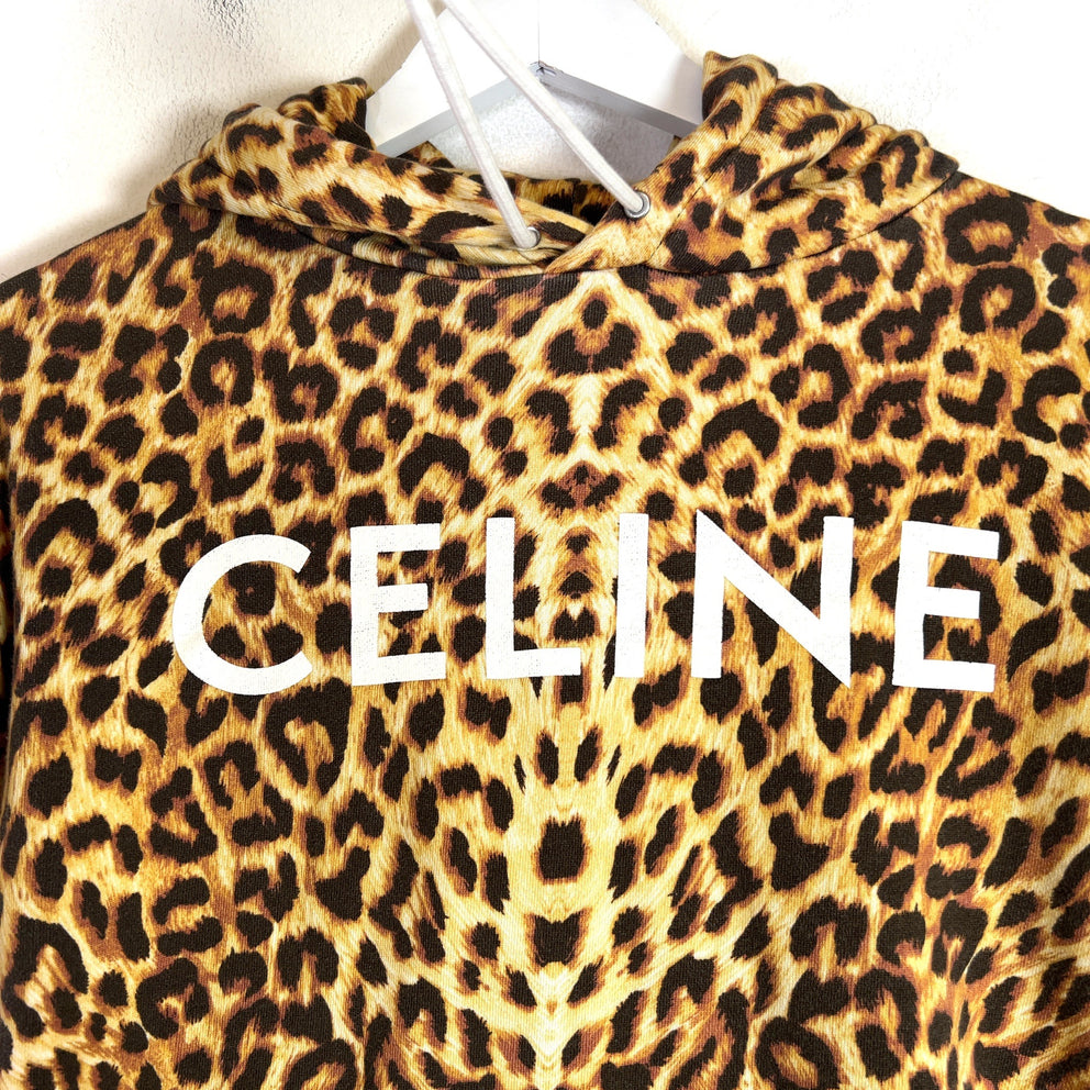 Celine Leopard Logo Hoodie