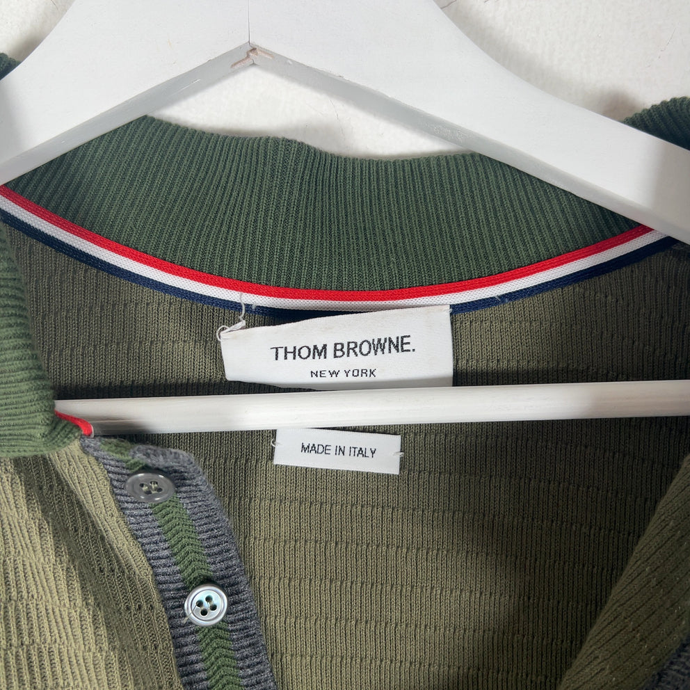 Thom Browne Striped Knit Polo
