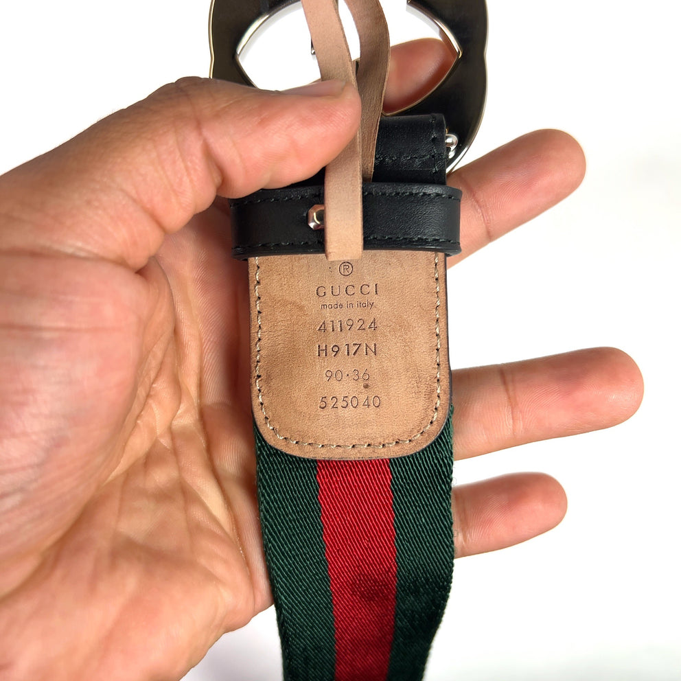 Gucci Interlocking G Web Woven Belt