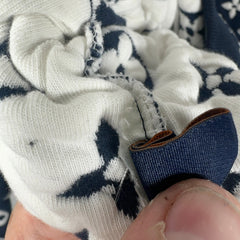 Louis Vuitton Blue Woven Monogram Crewneck