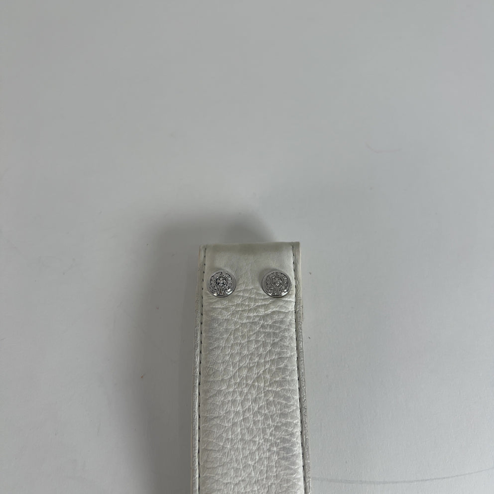 Chrome Hearts White 'Oval Cross' Belt Size 32