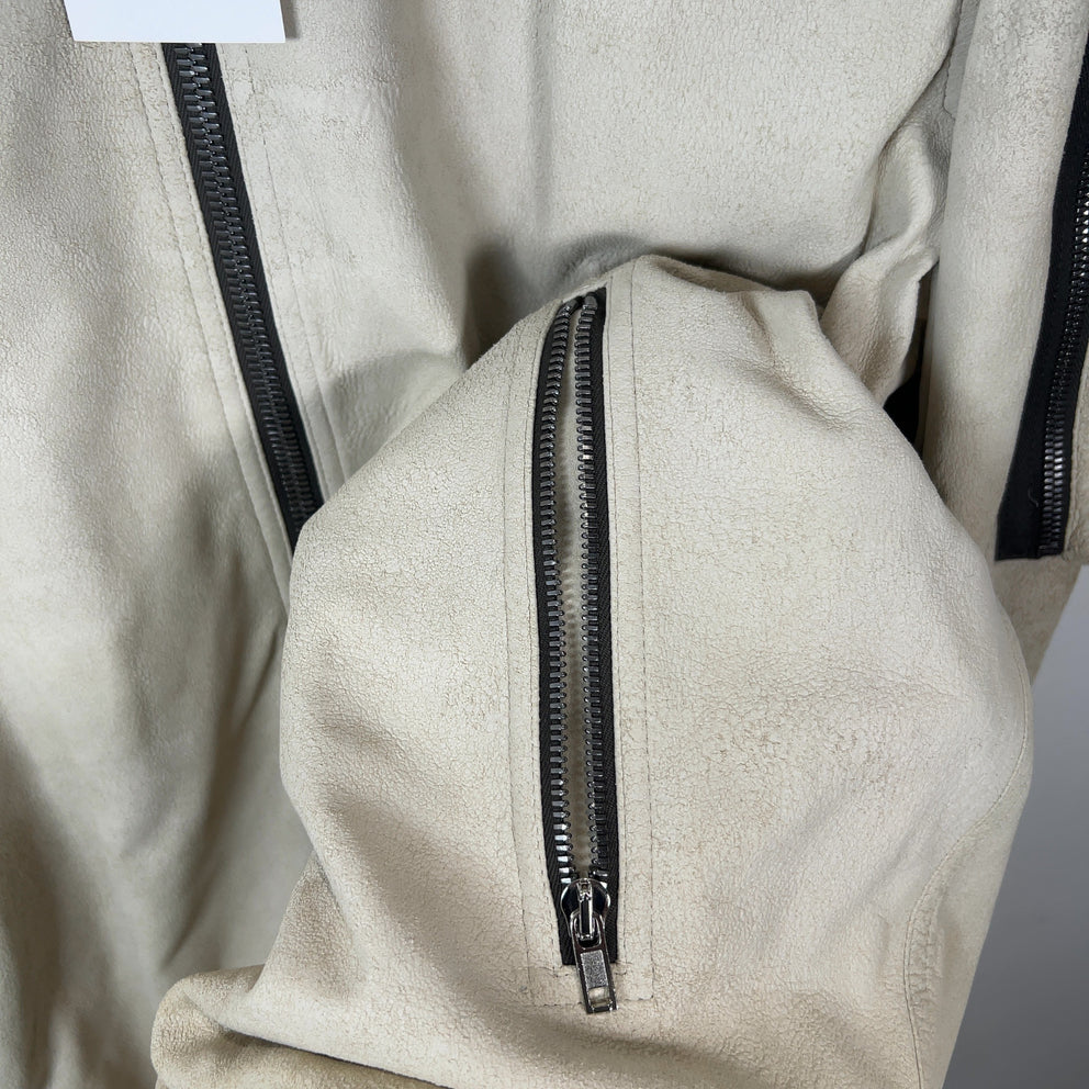 Rick Owens SS25 Hollywood Blistered Lambskin Leather Jacket