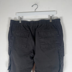 Rick Owens Black Cargo Pocket Drop Crotch Jogger Pant Size XL