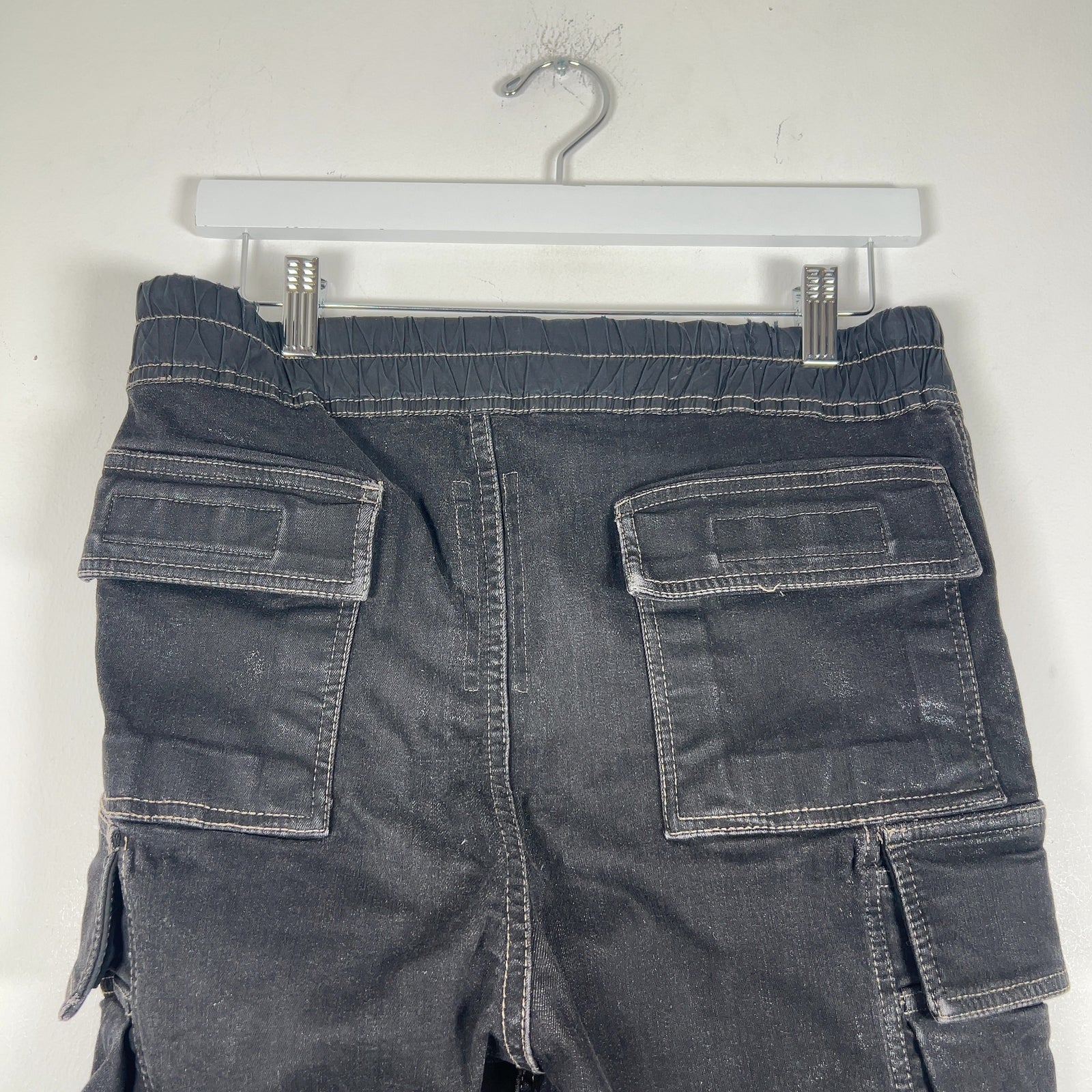 Rick Owens DRKSHDW Waxed Denim 'Mastadon' Cargo Pants